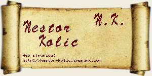 Nestor Kolić vizit kartica